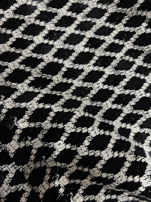 Checks crochet T-shirt